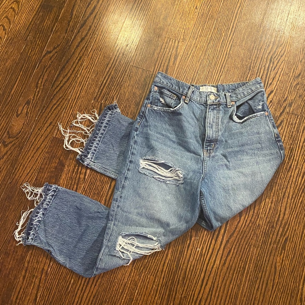 Free people wide leg cropped jeans